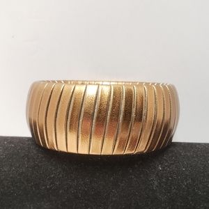 Unique Gold Cloth Wrapped Bangle Bracelet